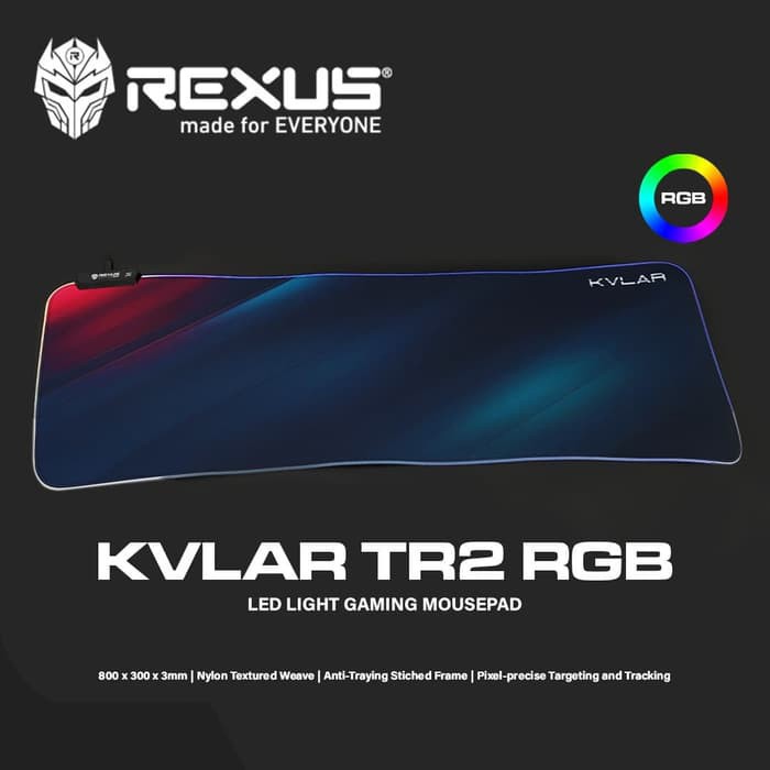 Mousepad Rexus Kvlar TR2 TR 2 XL - RGB Gaming - Speed Edition -Garansi