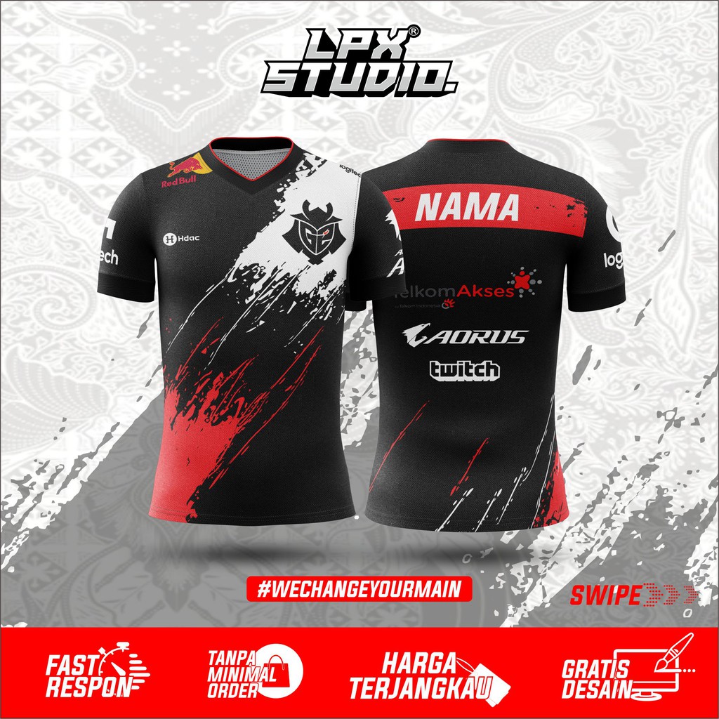 Jersey Baju Kaos Gaming Free Fire {Bisa Cod} Esport Free Name Set