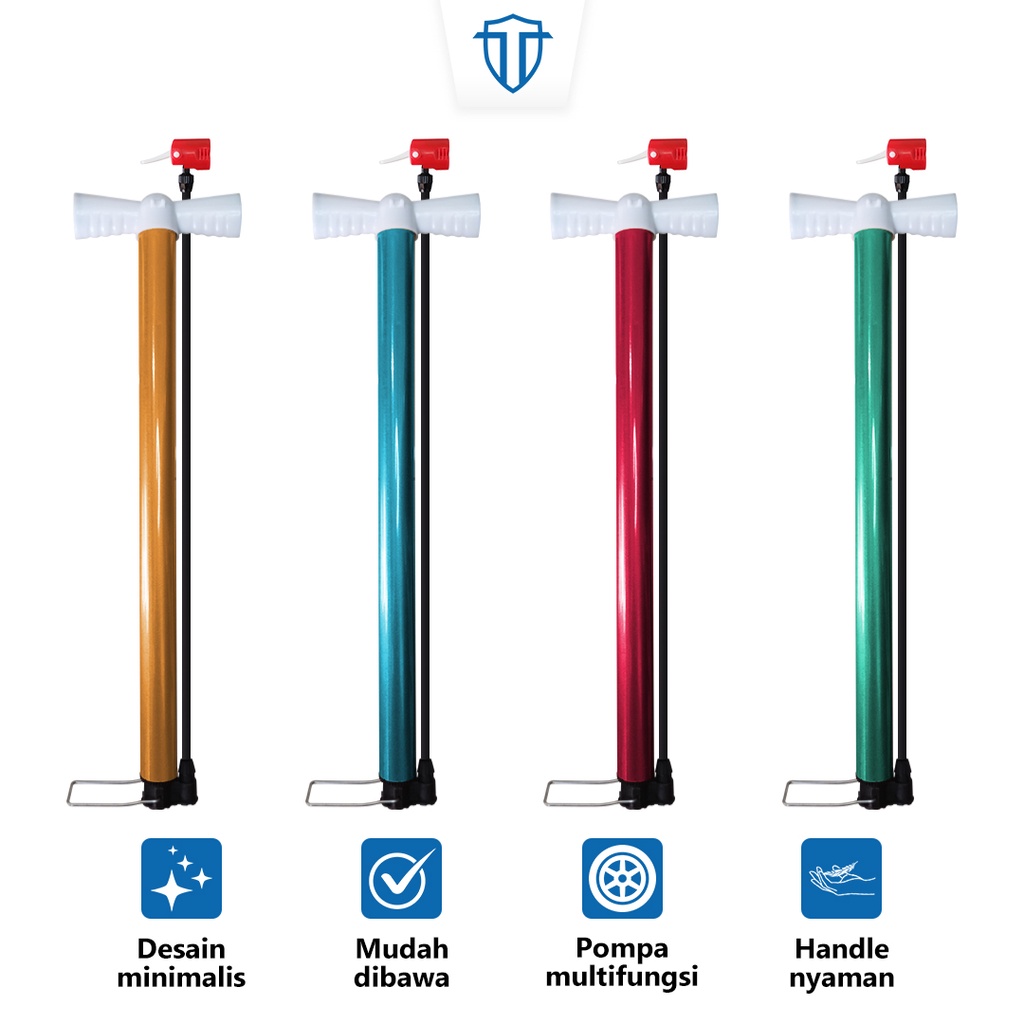 Pompa Ban Sepeda Motor Pompa Angin Manual Panjang Pompa Angin Ban Bola Pompa Sepeda Tall Tangan - Ha