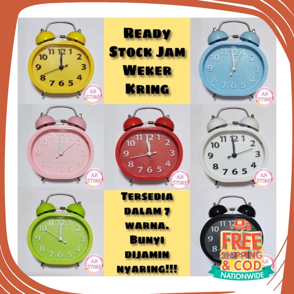 JAm Cewe Pink Bue Sky Gold Silver rubber Anti karat Air / Jam Weker Kring Minimalis / Jam Beker Clas