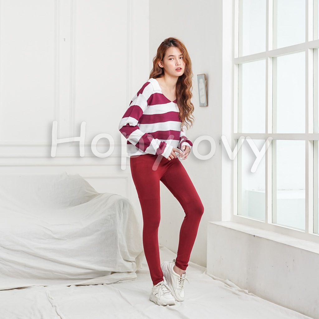 HOPYLOVY - Fuji Crop Top Rajut/Blus Rajut Danira /Blouse Blaster/rajut blaster/Baju Fuji/atasan rajut belang