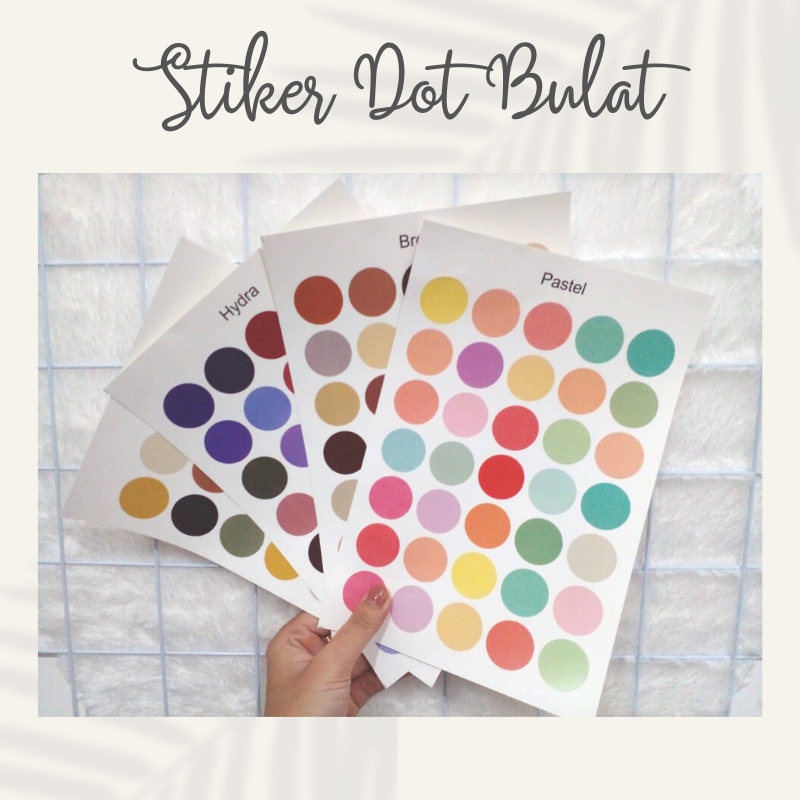 

Sticker Dot Bulat Dekorasi Dinding Aesthetic Korea