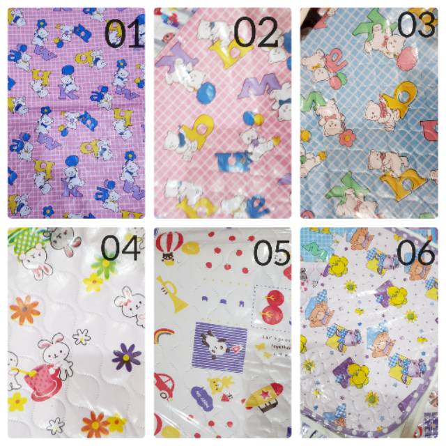 Perlak Baby waterproof / Perlak Anti Ompol uk sedang 45x 35 cm Motif S1