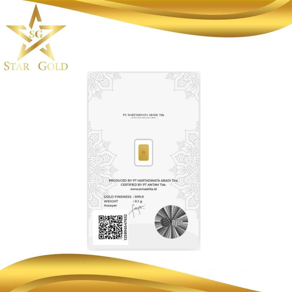 Star Gold Logam Mulia Micro Gold Antam Hartadinata 0.1 Gram Wedding Tradisional Series-2