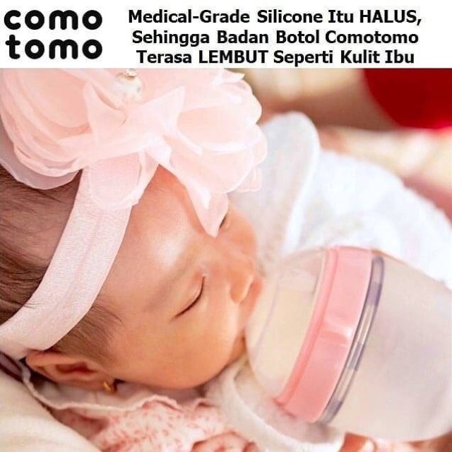 COMOTOMO PINK 250ML TWIN PACK BOTTLE  - botol susu bayi | comotomo