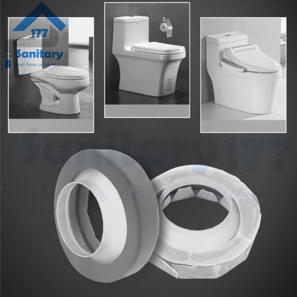 Seal Gasket kloset Monoblok -Dodol closet duduk rubber closed sil lem toilet bowl wax gasket anti bau anti bocor