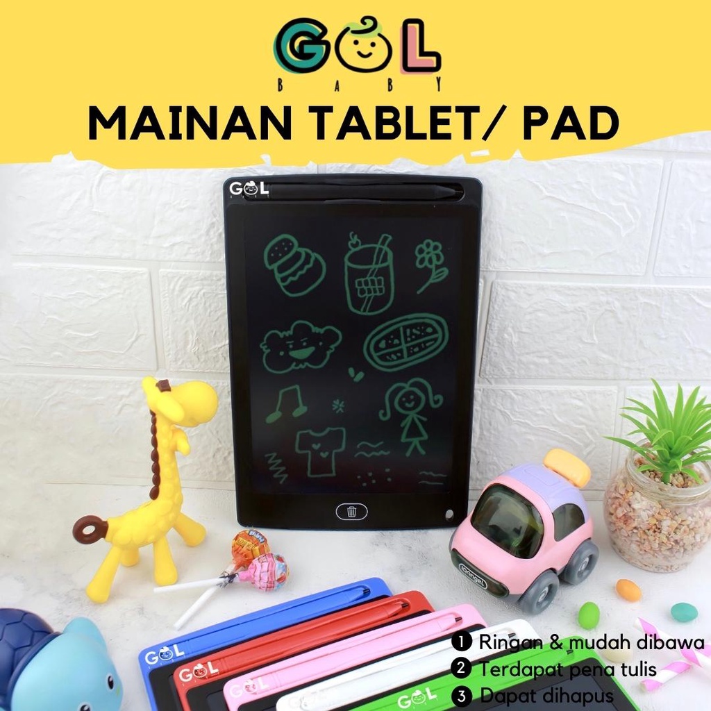 LCD Writing Writting Drawing Tablet Pad Papan Belajar Tulis Gambar Coret Hapus Mainan Edukasi Anak-3