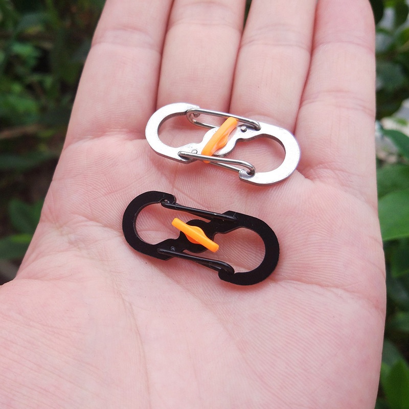 1 Pc Gantungan Kunci Carabiner Bahan Aluminum Alloy Anti Maling Untuk Camping