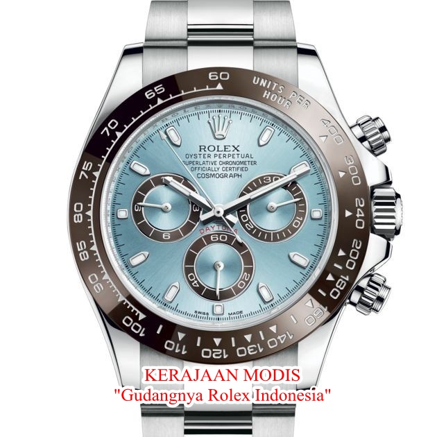 Hot Sale Jam Tangan Pria Rolex Daytona Swiss Eta 1:1 Ice Blue Platinum z Garansi 1 th