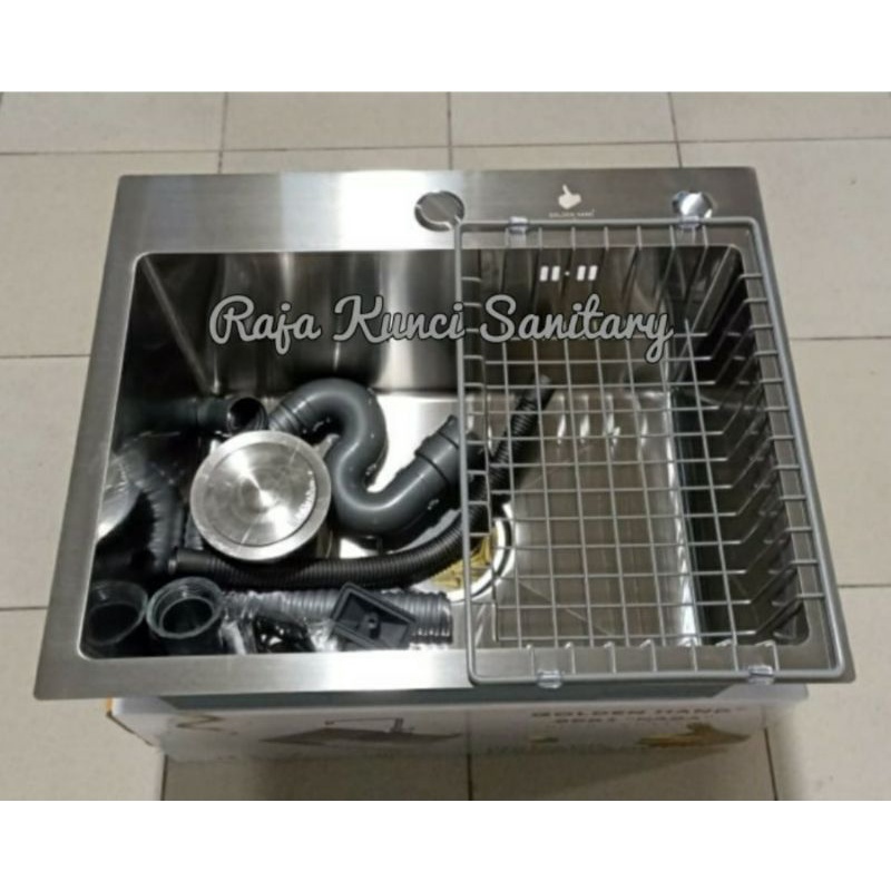 Kitchen Sink 5040 ONAN/BOLZANO /GOLDEN HAND/VALPRA /Paket Lengkap Kitchen Sink 5040 Stainless 304