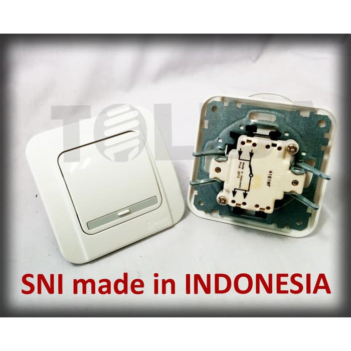 Saklar Broco - Saklar - Perlengkapan Listrik Saklar Engkel Galleo Inbow Ib Broco /Saklar Tanam