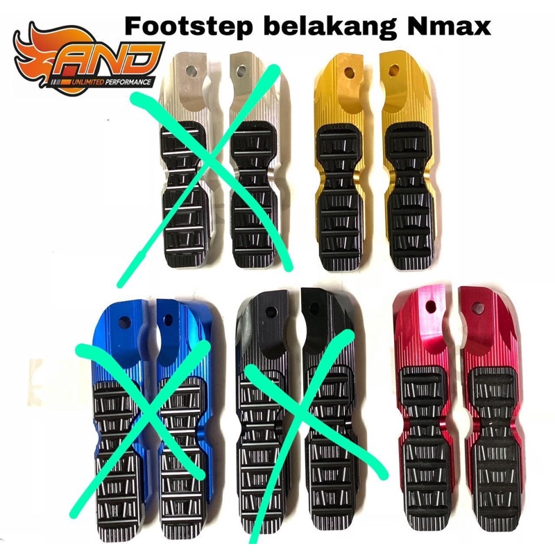 STEP BELAKANG NMAX AEROX LEXI FREEGO XMAX VARIO 150 pcx adv beat vixion cb150 scoopy R15 xride mio