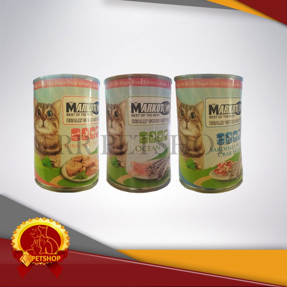 Makanan Kucing Markotop 400gr Cat Food Kaleng Basah 400 Gram  for kitten dan adult anakan dan dewasa