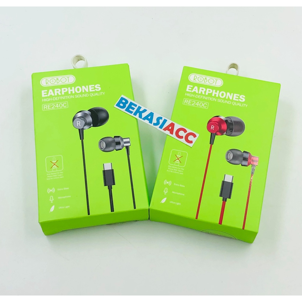 HEADSET ROBOT RE240C / HANDFREE TYPE C RE240C / EARPHONE ROBOT RE-240C