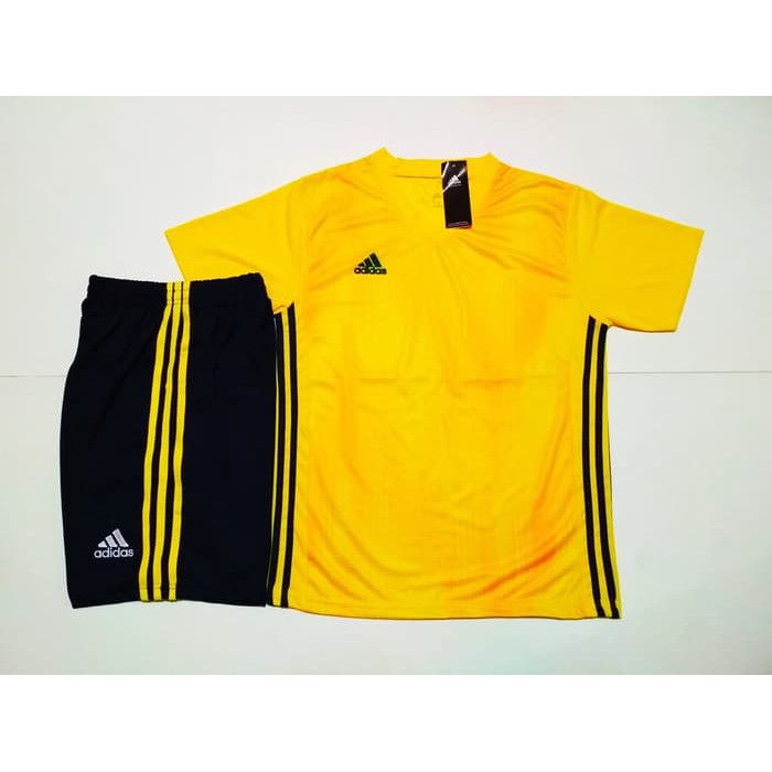 Olahraga Setelan Jersey Bola / Futsal (Cocok Untuk Kaos Tim) AD40 YELLOW BLACK