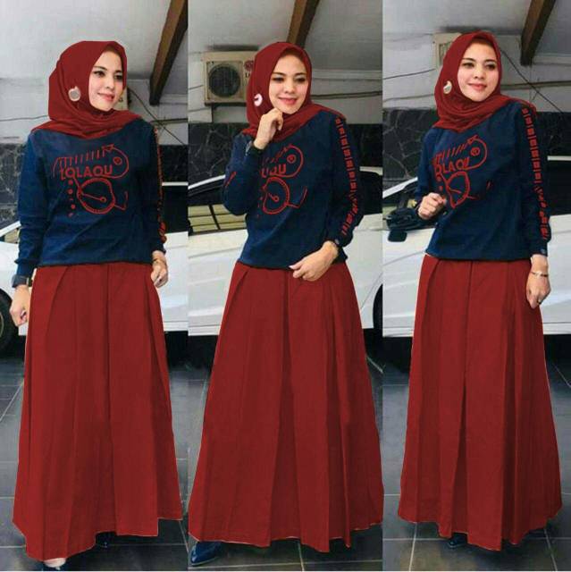 XC - Setelan Naomi / Stelan Naomi / Stelan Trendy / Stelan Hits / Stelan Model Casual Muslim