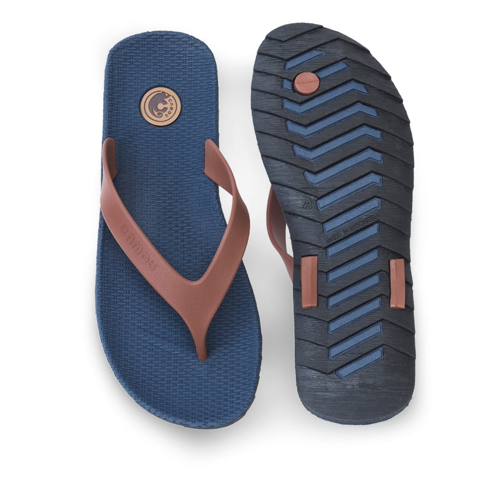 OWEN NAVEL OXFORD - Sandal Jepit Pria CAMOU OWEN Biru Donker