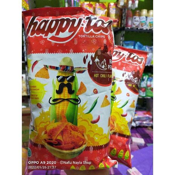 Happytos Tortilla Chips Rasa Jagung 160g/140g