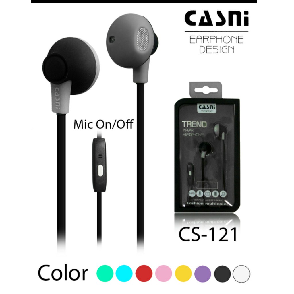 HANDSFREE ORIGINAL "CASNI CS-121" + MIC + ON/OFF