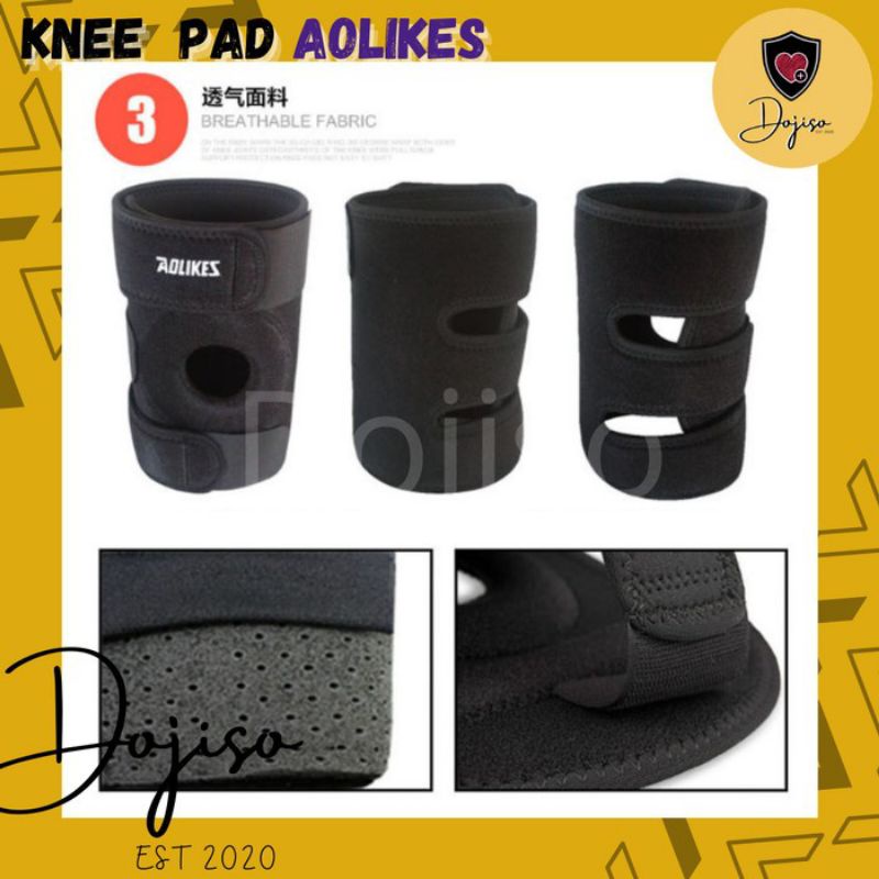 Original Aolikes Pelindung Lutut/ Deker lutut/ Original Kneepad 3 Strap Adjustable