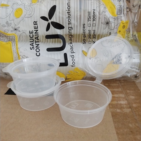 Tempat Saos Plastik Cup Sauce / Saus / Sambal Sauce Container Lux 35ml