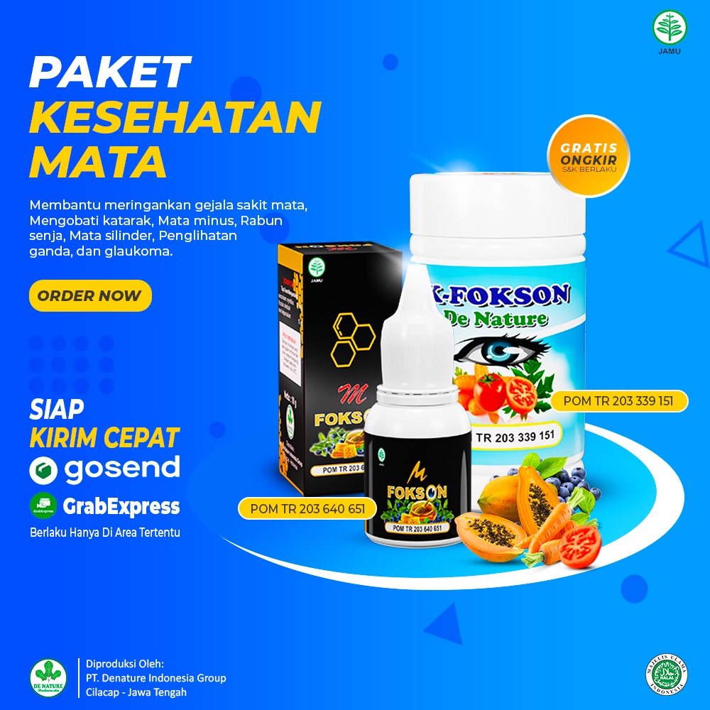 K-Fokson K Fokson Kfokson De Nature Denature Bonus Fokson Obat Sakit Mata Rabun Katarak Silinder Mat