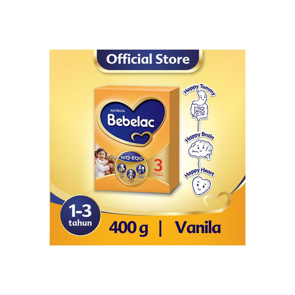 

Bebelac 3 Susu Pertumbuhan Fos & Gos Vanila 400G