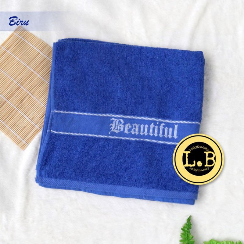 handuk beautiful polos besar / handuk mandi dewasa polos besar / handuk beauty besar