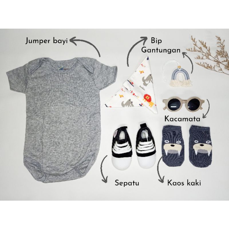 hampers bayi hadiah kado bayi set laki-laki premium selimut bayi jumper bayi sepatu bayi by baby moonset