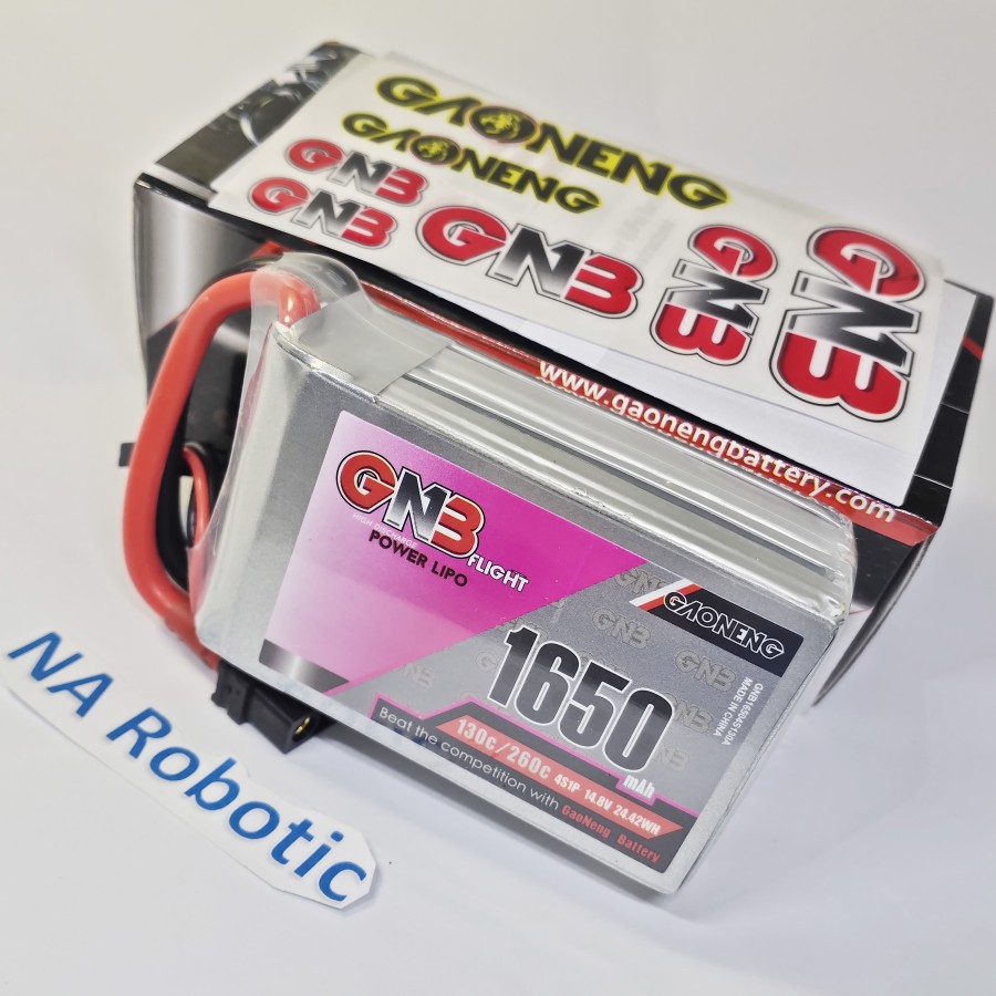 Baterai Lipo GNB 1650mAh 4S 130C XT60 14.8V