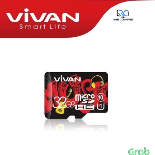 VIVAN V32U10 32GB Class 10 Micro SD TF Card Black + Red