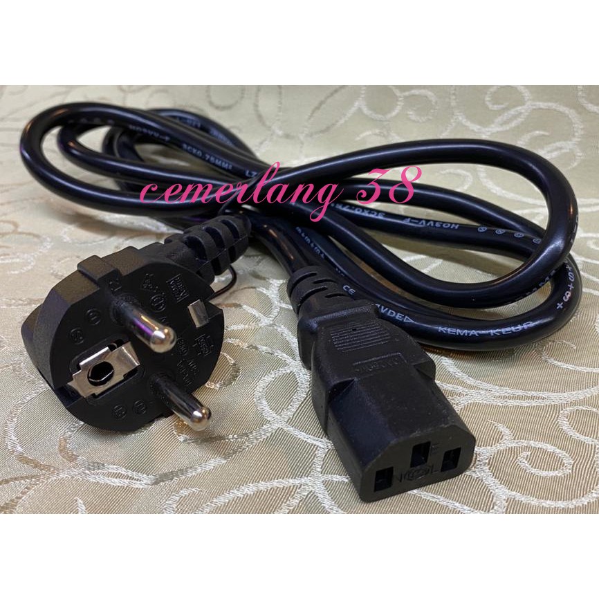 1.5m Kabel Power AC Cord Adaptor / CPU Monitor Computer PC / PC Standard