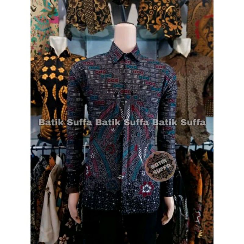 NEW ARRIVAL DISTRO BATIK PRIA BORDIR SOGAN HRB026 BATIKAF NOTOARTO BATIK