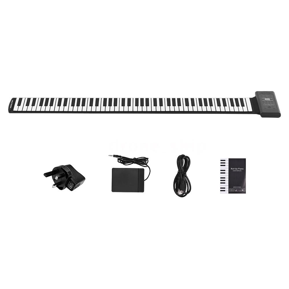 D Amp S 88 Keys Portable Roll Up Piano Electronic Keyboard Silicon Built In Stereo Speaker 1000ma Li Ion Battery Support Midi Out Microphone Audio