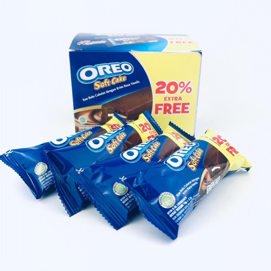 

Oreo soft cake extra free 20% per box isi 12