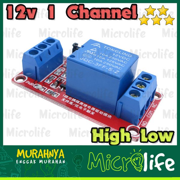 12V 1 Channel Relay High and Low Trigger Module