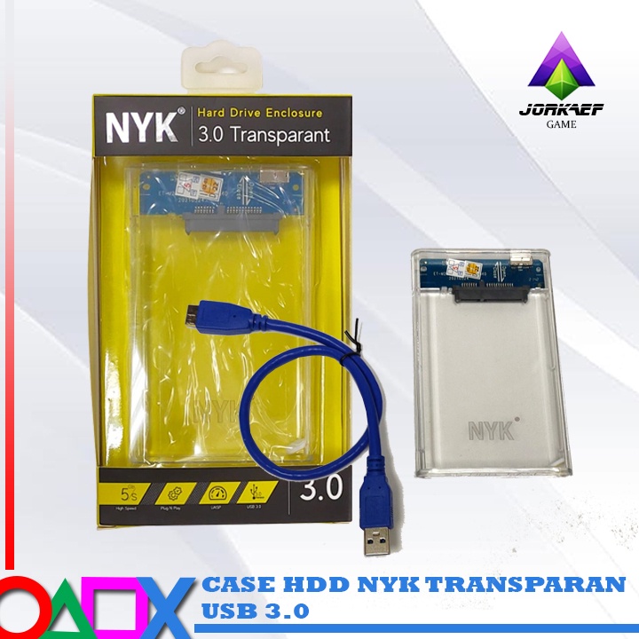 CASING HARDDISK 2.5&quot; EKSTERNAL NYK TRANSPARAN USB 3.0 / CASE HDD EXTERNAL NYK KABEL USB 3.0