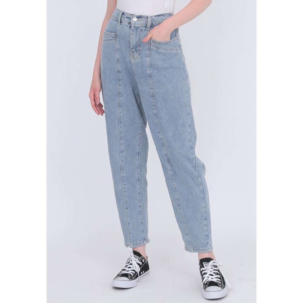  ODIVA  Elisha Baggy Jeans  Blue Shopee Indonesia