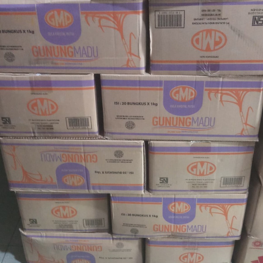 

1 DUS GMP Gula Madu Kristal Putih isi 20 pcs x 1 kg