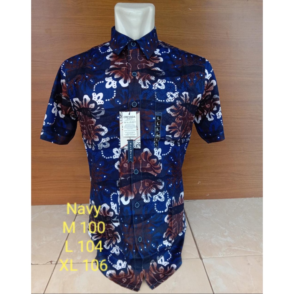 KEMEJA CRESSIDA MOTIF KEMEJA LENGAN PENDEK