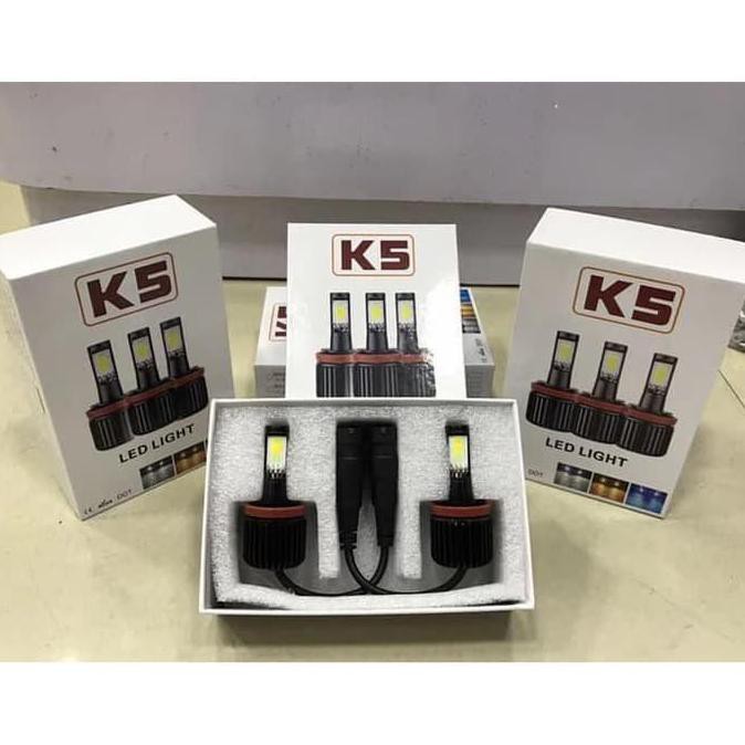 DIJUAL TURBO LED K5 LAMPU HEAD LAMP MOBIL 3 WARNA H11 HB4 H1 H3 #8