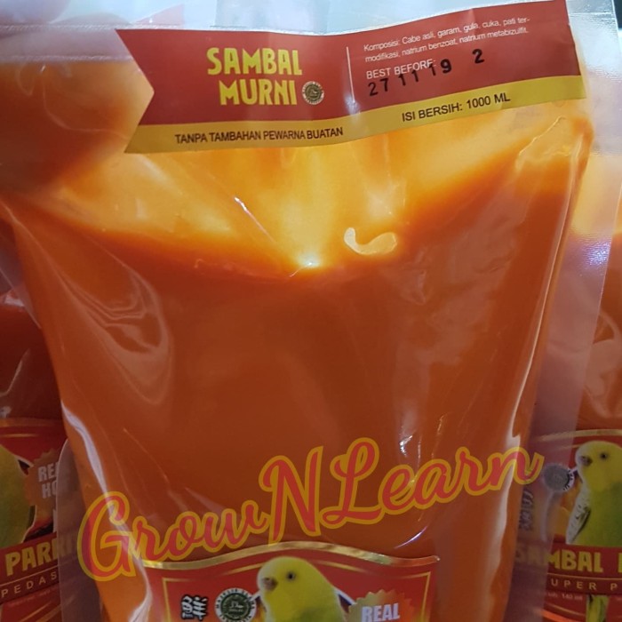 

Produk Terbaru - Sambal Parkit / Sambel 1000Ml Pouch (Gojek/Grab)