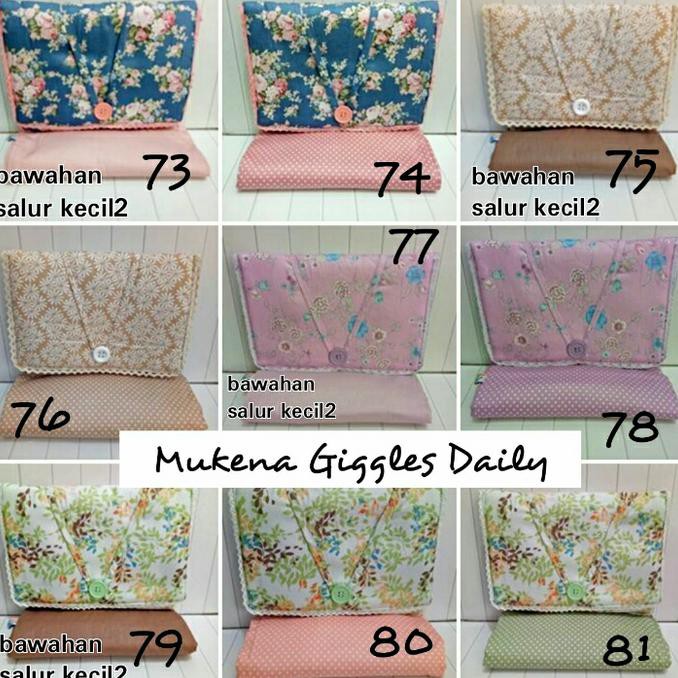 BARU DATANG Mukena KATUN design by JEPANG merk GIGGLES Daily Cantik Bagus GOOD QUALITY