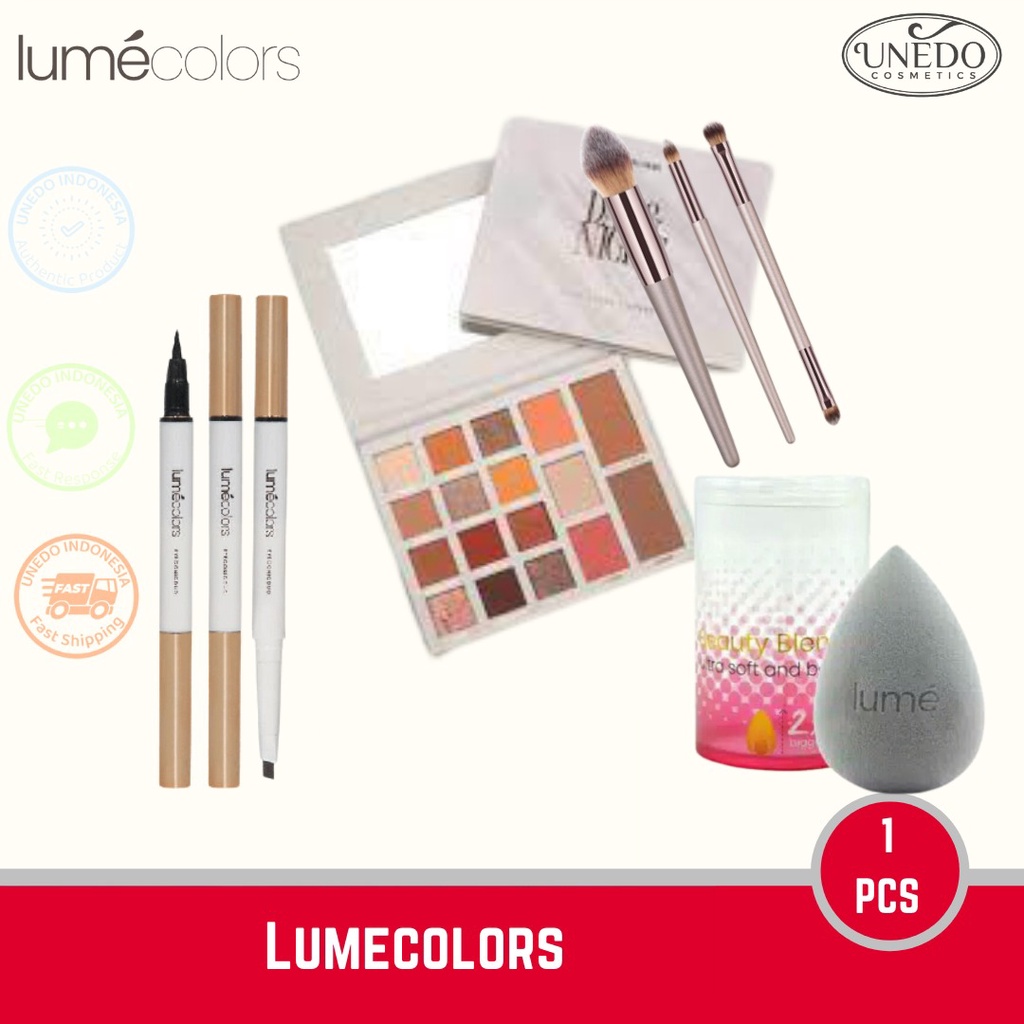 Lumecolors Day &amp; Night Palette Eyeshadow Brush Blush On Eyeliner Eyebroq Eyeconic Duo Liner 2in1