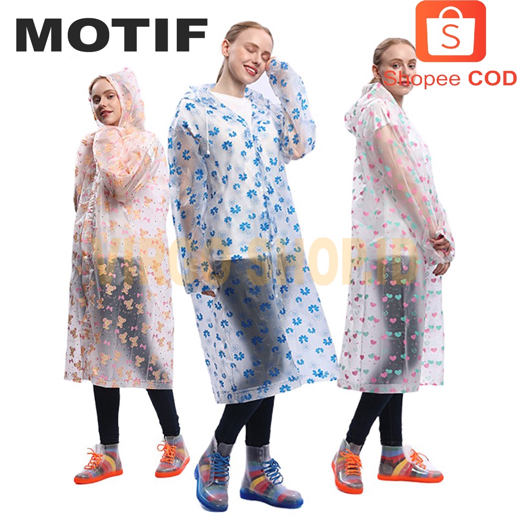 JAS HUJAN EVA RAINCOAT LIGHTWEIGHT JUBAH PONCO DEWASA JAS HUJAN WANITA PRIA KEKINIAN