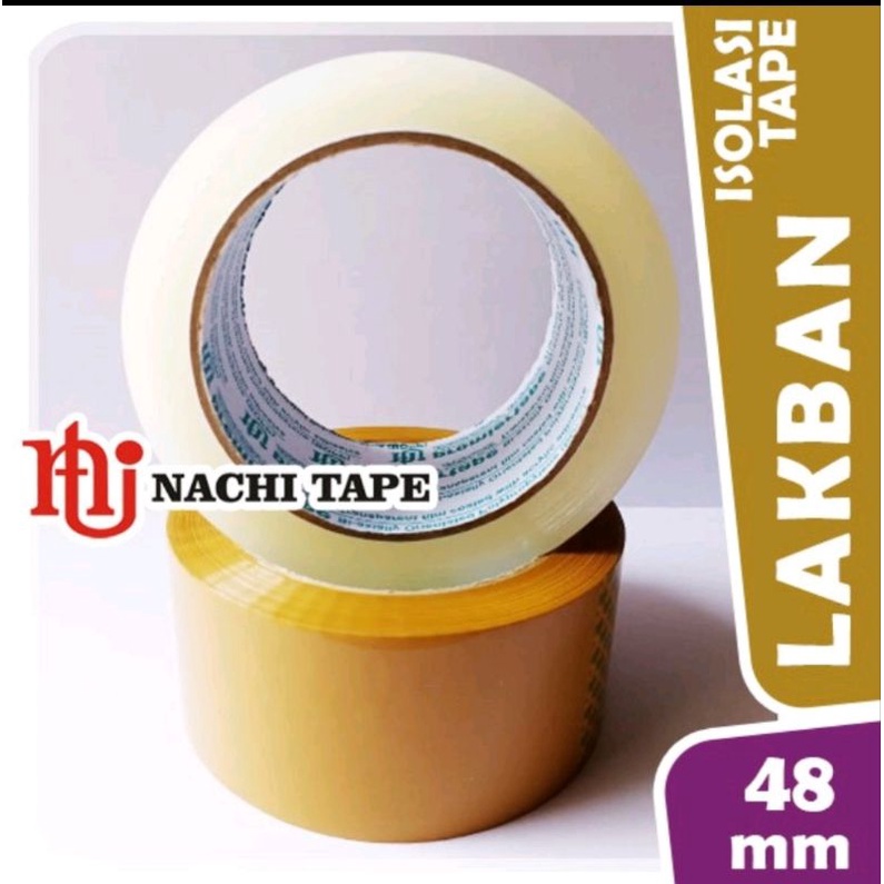 

LAKBAN ISOLASI OPP PREMIER TAPE 48mm x 100yard NACHI TAPE