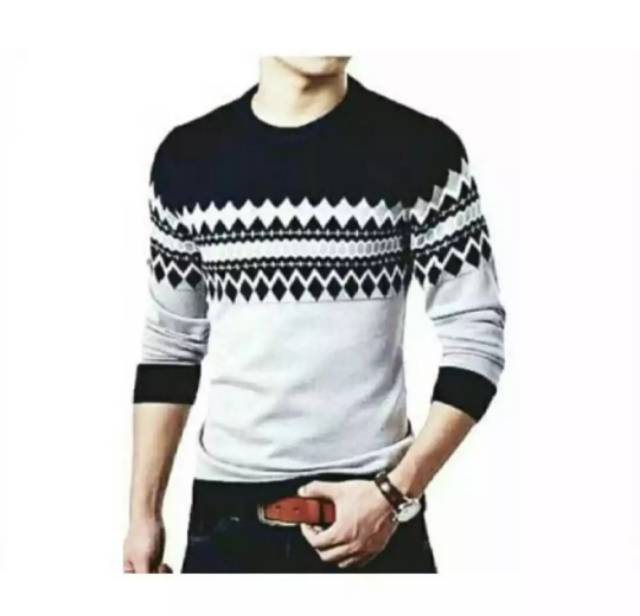 SWEATER PRIA Rajut MICHAEL TRIBAL 4 WARNA KUALITAS TINGGI