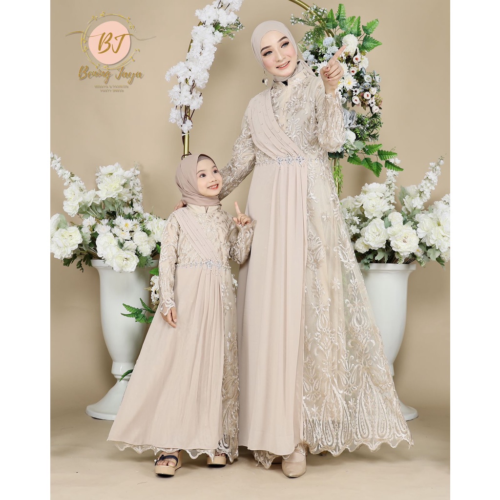 FARASYA DRESS brokat remaja / baju pesta / gamis kondangan / lamaran / wisuda / bridesmaids tersedia ukuran kecil hingga jumbo