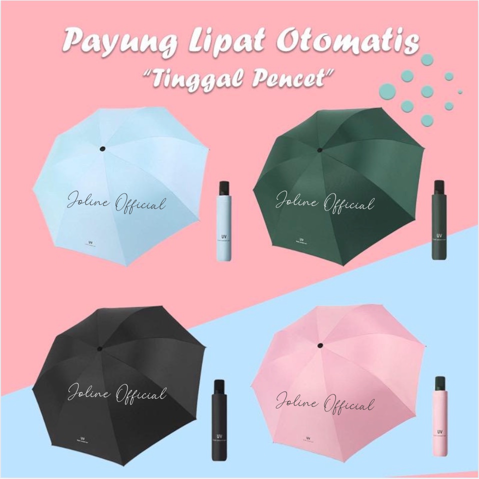 PAYUNG LIPAT PREMIUM OTOMATIS ANTI SINAR UV / PAYUNG UV MATAHARI PANAS HUJAN PROTECTION POLOS DAN MOTIF LUCU