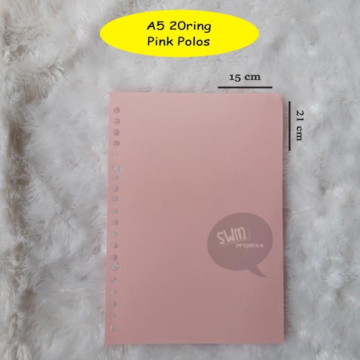 

Kertas A5 20Ring Refill Loose Leaf Isi Binder Filler Kertas File Polos Hitam - Pink Polos